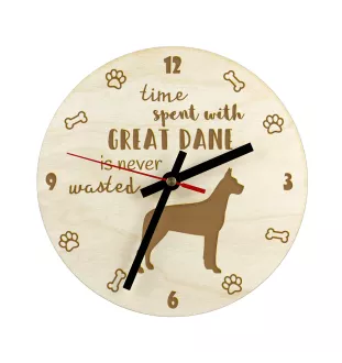 Dogue allemand, Grand danois I - horloge avec chien, horloge en bois avec gravure, horloge personnalisée par Art-Dog