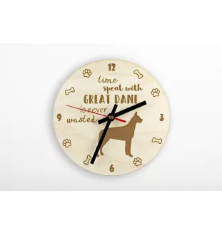Dogue allemand, Grand danois I - horloge avec chien, horloge en bois avec gravure, horloge personnalisée par Art-Dog
