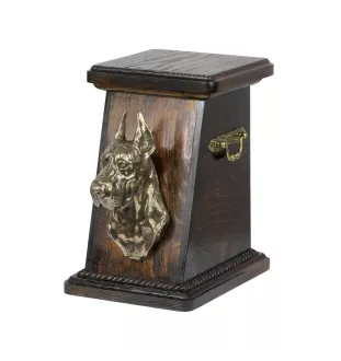 Great Dane I - urn for dog ashes, elegant urn with a statue, commemorative urn with a bust of a dog by Art-Dog brand