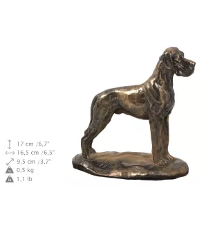 Deutsche Dogge, Ulmer Dogge, Große Dogge II eine Urne für die Asche des Hundes, eine Urne mit einer Statue, eine elegante Urne im klassischen Stil der Marke Art-Dog