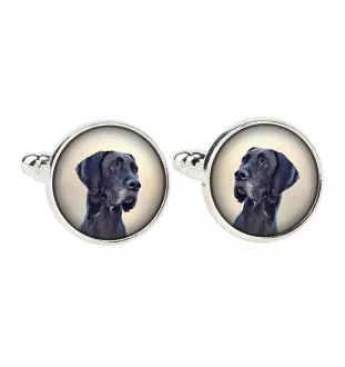 Dogue allemand, Grand danois - boutons de manchette, décoration de chemise, pendentif de chemise de la marque Art-Dog