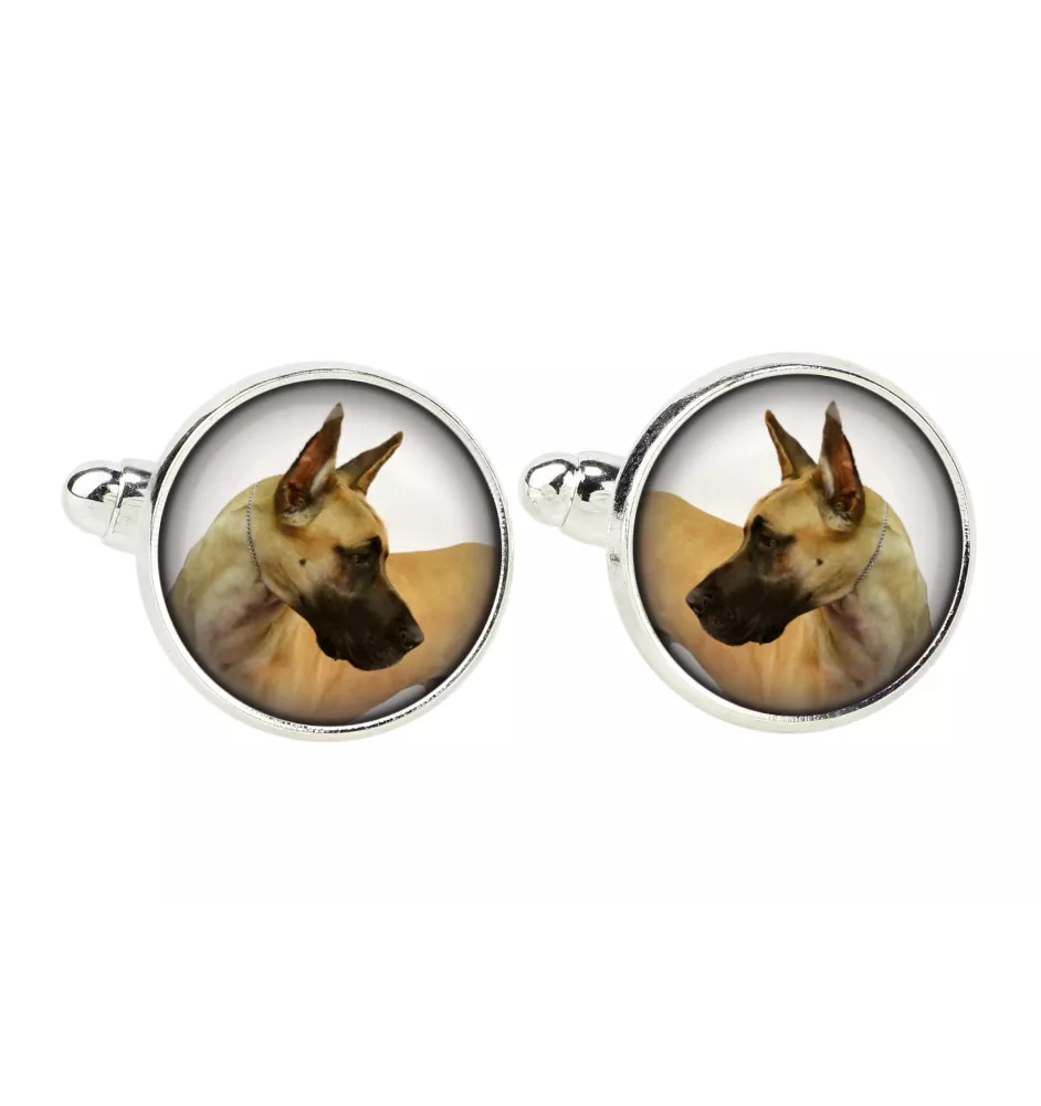 Dogue allemand, Grand danois I - boutons de manchette, décoration de chemise, pendentif de chemise de la marque Art-Dog