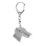 Greyhound, English Greyhound - Silver-plated key ring with dog, handbag decoration, backpack pendant by Art-Dog brand