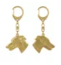 Lévrier anglais, Greyhound - Porte-clés doré avec chien, décoration de sac à main, accessoire de luxe de la marque Art-Dog