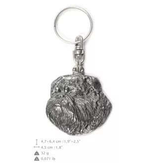 Griffon bruxellois I - Pendentif chien argenté, décoration de sac à main, pendentif sac à dos par la marque Art-Dog