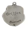 Griffon Bruxellois, Brussels Griffon I - Silver-plated dog pendant, handbag decoration, backpack pendant by Art-Dog brand