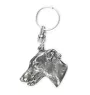 Greyhound, Grosser Englischer Windhund - Versilberter Anhänger mit einem Hund in einer dekorativen Box, Handtaschenschmuck, Rucksackanhänger der Marke Art-Dog