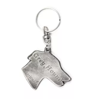 Greyhound, English Greyhound - Silver-plated pendant with a dog in a decorative box, handbag decoration, backpack pendant by Art-Dog brand