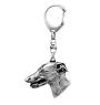 Lévrier anglais, Greyhound - Porte-clés argenté avec un chien dans une boîte cadeau, décoration de sac à main, pendentif de sac à dos par la marque Art-Dog