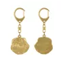Griffon Bruxellois, Brussels Griffon I - Gilded key ring with dog, handbag decoration, luxury accessory by Art-Dog brand