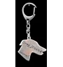 Greyhound, English Greyhound - Silver-plated key ring with a dog in a gift box, handbag decoration, backpack pendant by Art-Dog brand