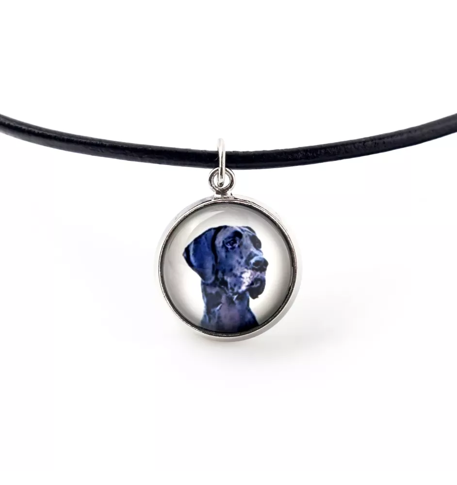 Deutsche Dogge, Ulmer Dogge, Große Dogge - Halskette mit Anhänger mit Ihrem Foto, handgefertigt, handgefertigter Schmuck der Marke Art-Dog