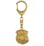 Griffon Bruxellois, Brussels Griffon - Gilded key ring with dog, handbag decoration, luxury accessory by Art-Dog brand