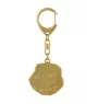 Griffon Bruxellois, Brussels Griffon I - Gilded key ring with dog in gift box, handbag decoration, luxury accessory by Art-Dog brand