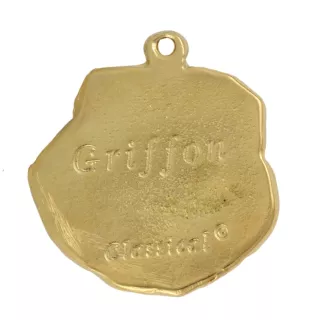 Brüsseler Griffon, Griffon Bruxellois I - Vergoldeter Schlüsselanhänger mit Hund in Geschenkbox, Handtaschen-Dekoration, Luxus-Accessoire der Marke Art-Dog