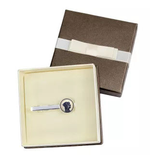 Deutsche Dogge, Ulmer Dogge, Große Dogge - Krawattennadel in der Box, stilvolle Krawatte, personalisierter Schmuck der Marke Art-Dog