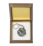 Griffon bruxellois I - Porte-clés argenté avec un chien dans une boîte cadeau, décoration de sac à main, pendentif de sac à dos par la marque Art-Dog
