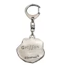 Griffon bruxellois I - Porte-clés argenté avec un chien dans une boîte cadeau, décoration de sac à main, pendentif de sac à dos par la marque Art-Dog