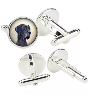 Deutsche Dogge, Ulmer Dogge, Große Dogge - Manschettenknöpfe in einer Schachtel, handgefertigter Schmuck, Produkt der Marke Art-Dog
