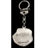Griffon bruxellois I - Porte-clés argenté avec un chien dans une boîte cadeau, décoration de sac à main, pendentif de sac à dos par la marque Art-Dog