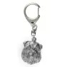 Griffon Bruxellois, Brussels Griffon - Silver-plated key ring with a dog in a gift box, handbag decoration, backpack pendant by Art-Dog brand