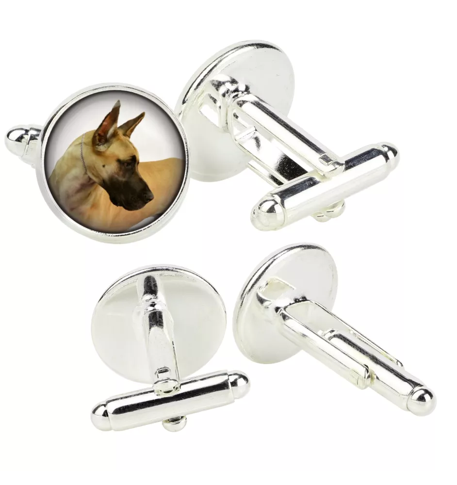 Dogue allemand, Grand danois I - Boutons de manchette dans une boîte, bijoux faits à la main, produit de la marque Art-Dog