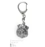 Griffon Bruxellois, Brussels Griffon - Silver-plated key ring with a dog in a gift box, handbag decoration, backpack pendant by Art-Dog brand