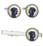 Dogue allemand, Grand danois - Boutons de manchette et cravate avec votre photo, accessoire de costume, bijoux pour hommes de la marque Art-Dog.
