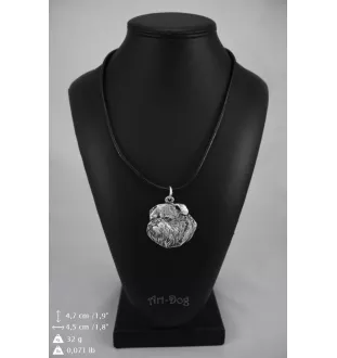 Griffon Bruxellois, Brussels Griffon I - Necklace with dog, silver-plated pendant for dog fan, unique jewelry by Art-Dog brand