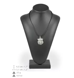 Brüsseler Griffon, Griffon Bruxellois - Halskette mit Hund, versilberter Anhänger für Hundefans, einzigartiger Schmuck der Marke Art-Dog