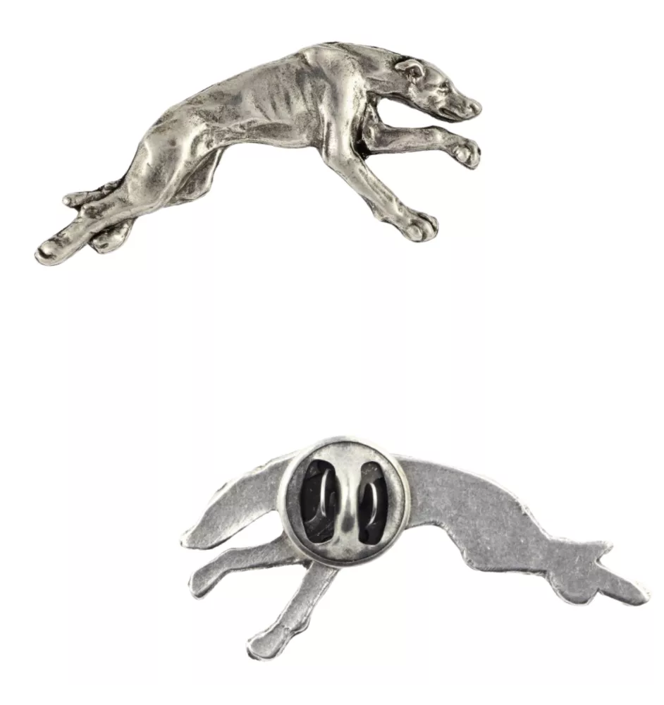 Lévrier anglais, Greyhound - Broche de chien dans un coffret cadeau, épingle élégante, épingle de revers pour la veste de la marque Art-Dog