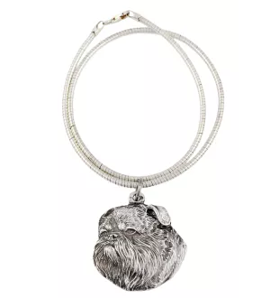 Griffon Bruxellois, Brussels Griffon I - Dog necklace, unique jewellery for the dog fan, unique adder pendant by Art-Dog brand