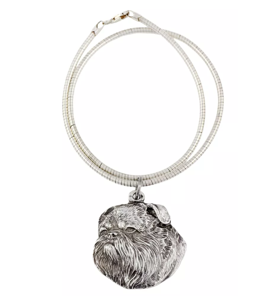 Brüsseler Griffon, Griffon Bruxellois I - Hundehalsband, einzigartiger Schmuck für den Hundefan, einzigartiger Kreuzotter-Anhänger der Marke Art-Dog