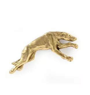 Greyhound pin pozłocony w pudełku Art-Dog