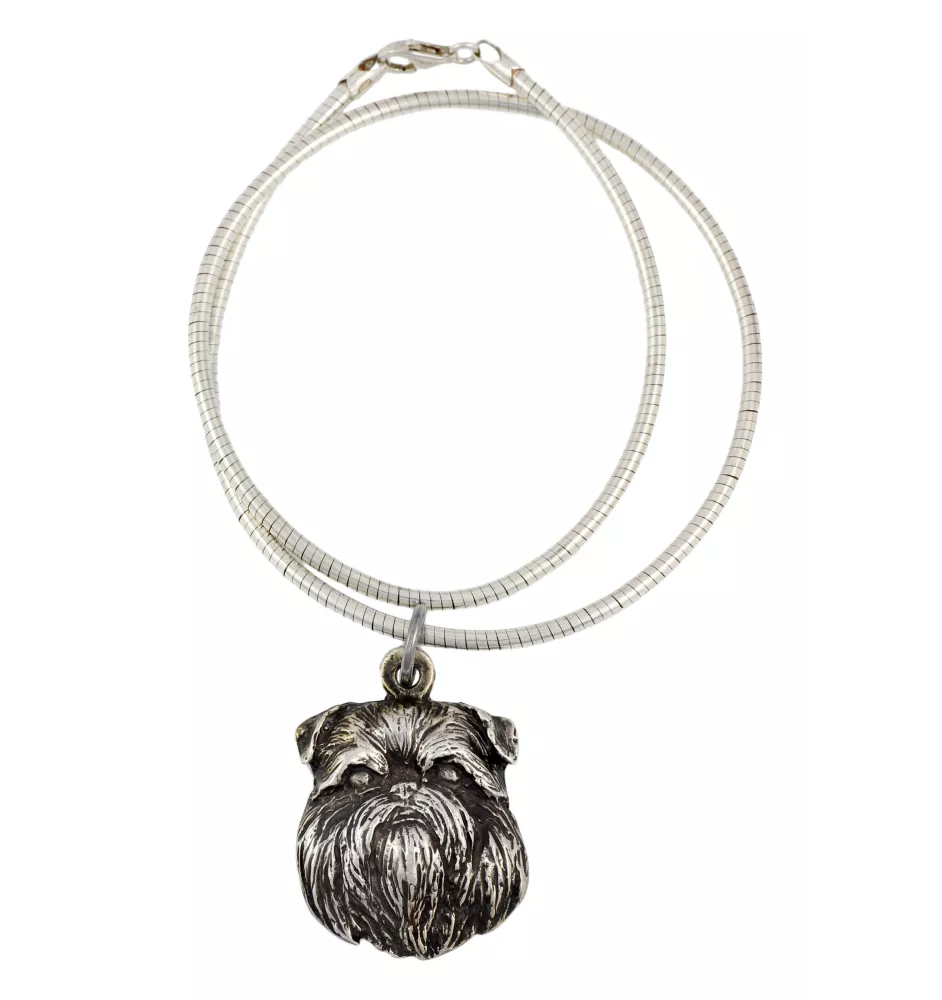 Griffon Bruxellois, Brussels Griffon - Dog necklace, unique jewellery for the dog fan, unique adder pendant by Art-Dog brand
