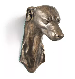 Greyhound, English Greyhound - Dog statue, hanging bust, unique decoration for dog lover by Art-Dog brand