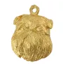 Griffon bruxellois - Collier de chien dans une boîte cadeau, pendentif plaqué or pour les fans de chiens, bijoux remarquables par Art-Dog