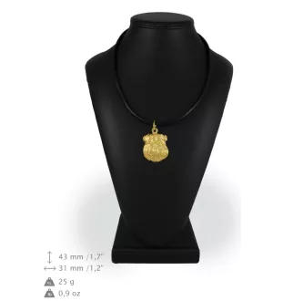 Brüsseler Griffon, Griffon Bruxellois - Hundehalsband in Geschenkbox, vergoldeter Anhänger für Hundefans, auffälliger Schmuck von Art-Dog