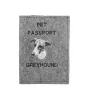 Greyhound, English Greyhound - Dog passport case, document case, gift for the traveller from the Art-Dog brand