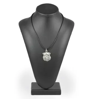 Griffon Bruxellois, Brussels Griffon - Dog necklace in gift box, silver-plated locket for dog fan, striking pendant by Art-Dog brand