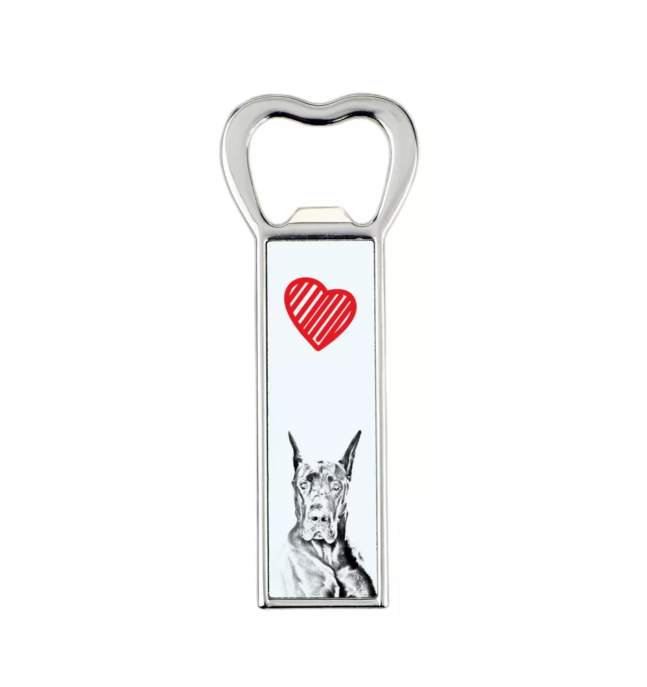 Dogue allemand, Grand danois - ouvre-bouteille avec chien, ouvre-bouteille personnalisé pour réfrigérateur, cadeau unique pour homme de la marque Art-Dog
