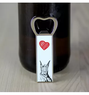 Dogue allemand, Grand danois - ouvre-bouteille avec chien, ouvre-bouteille personnalisé pour réfrigérateur, cadeau unique pour homme de la marque Art-Dog