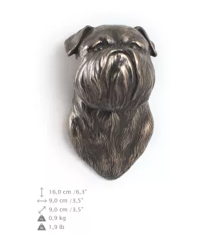 Griffon Bruxellois, Brussels Griffon - Dog statue, hanging bust, unique decoration for dog lover by Art-Dog brand