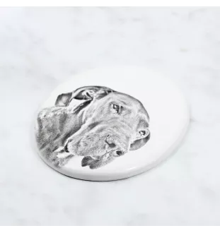 Dogue allemand, Grand danois I - une plaque commémorative avec une photo de chien, une plaque funéraire avec une impression, une plaque ovale personnalisée de la marque Art-Dog