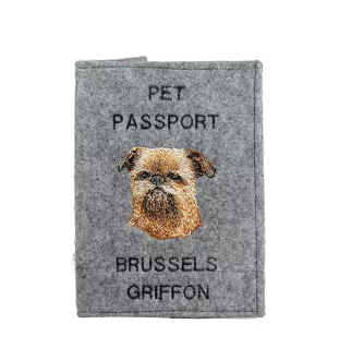 Griffon bruxellois - Porte passeport pour chien, porte document, cadeau pour le voyageur de la marque Art-Dog