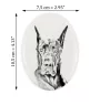 Deutsche Dogge, Ulmer Dogge, Große Dogge - Gedenktafel mit einem Foto eines Hundes, Grabplatte mit Druck, personalisierte ovale Platte der Marke Art-Dog