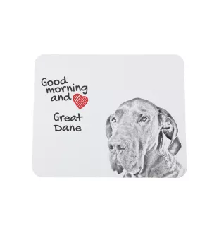 Deutsche Dogge, Ulmer Dogge, Große Dogge I - Mauspad mit Druck, personalisiertes Mauspad mit Hund, einzigartiges Gadget für Büroangestellte von Art-Dog.