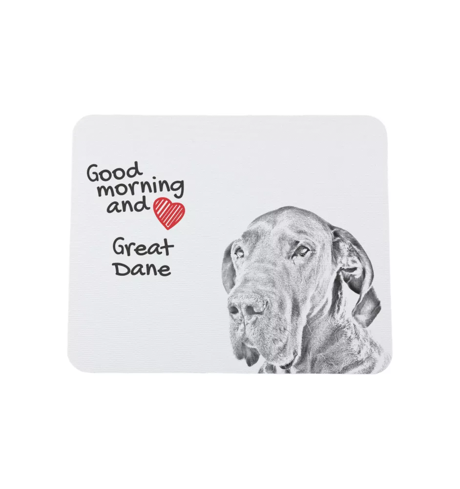 Dogue allemand, Grand danois I - tapis de souris personnalisé avec impression, tapis de souris personnalisé avec chien, accessoire unique pour employé de bureau de la marque Art-Dog