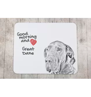 Dogue allemand, Grand danois I - tapis de souris personnalisé avec impression, tapis de souris personnalisé avec chien, accessoire unique pour employé de bureau de la marque Art-Dog