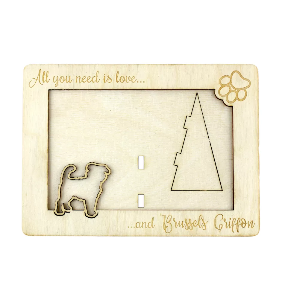 Gryfonik brukselski ramka na zdjęcie ze sklejki Art-Dog